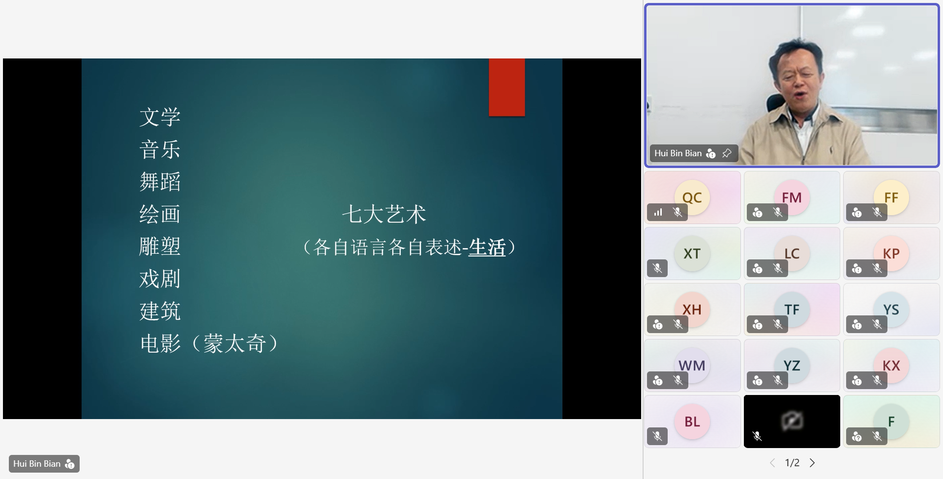 Mr Bian Huibin Conducted an Online Sharing Session